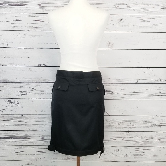Reyes black cargo pocket utility pencil skirt women's size 2 New With Tags - Picture 6 of 9